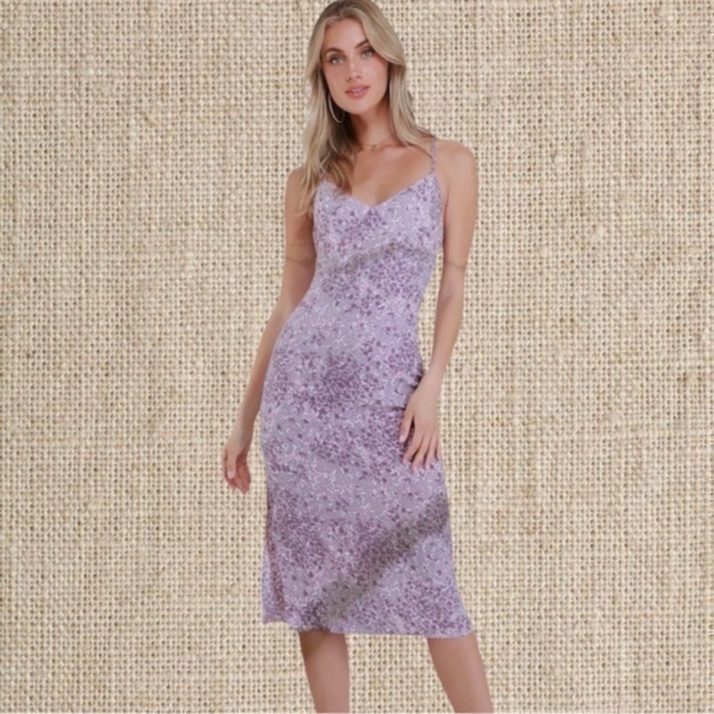 Purple floral dress